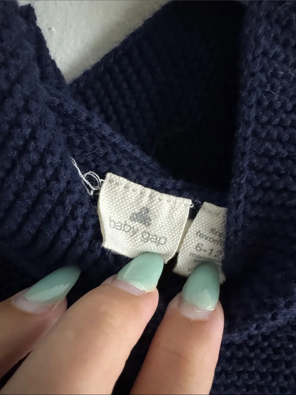 GAP Navy Knit Hooded Cardigan Jacket for Kids